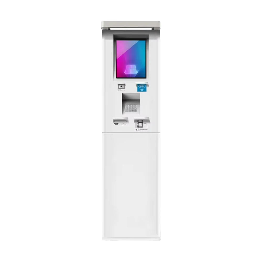 Capacitive Touch Screen Payment Terminal Ticket Printing Card Function  Self Service Floor Standing Car Park