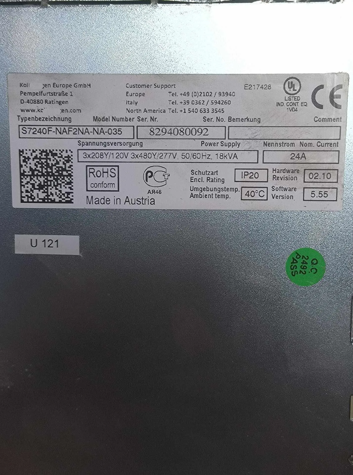 S7240F-NAF2NA-NA-035 Servoazionamento per Kollmorgen