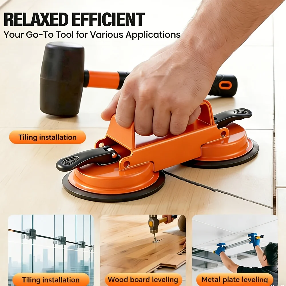 1/2 Piece Set Floor Repair Tool for Wood and Tile Gaps, Strong Suction Cup Tool for Transporting and Installing Wood Flooring, Tile Repair Suction Cup