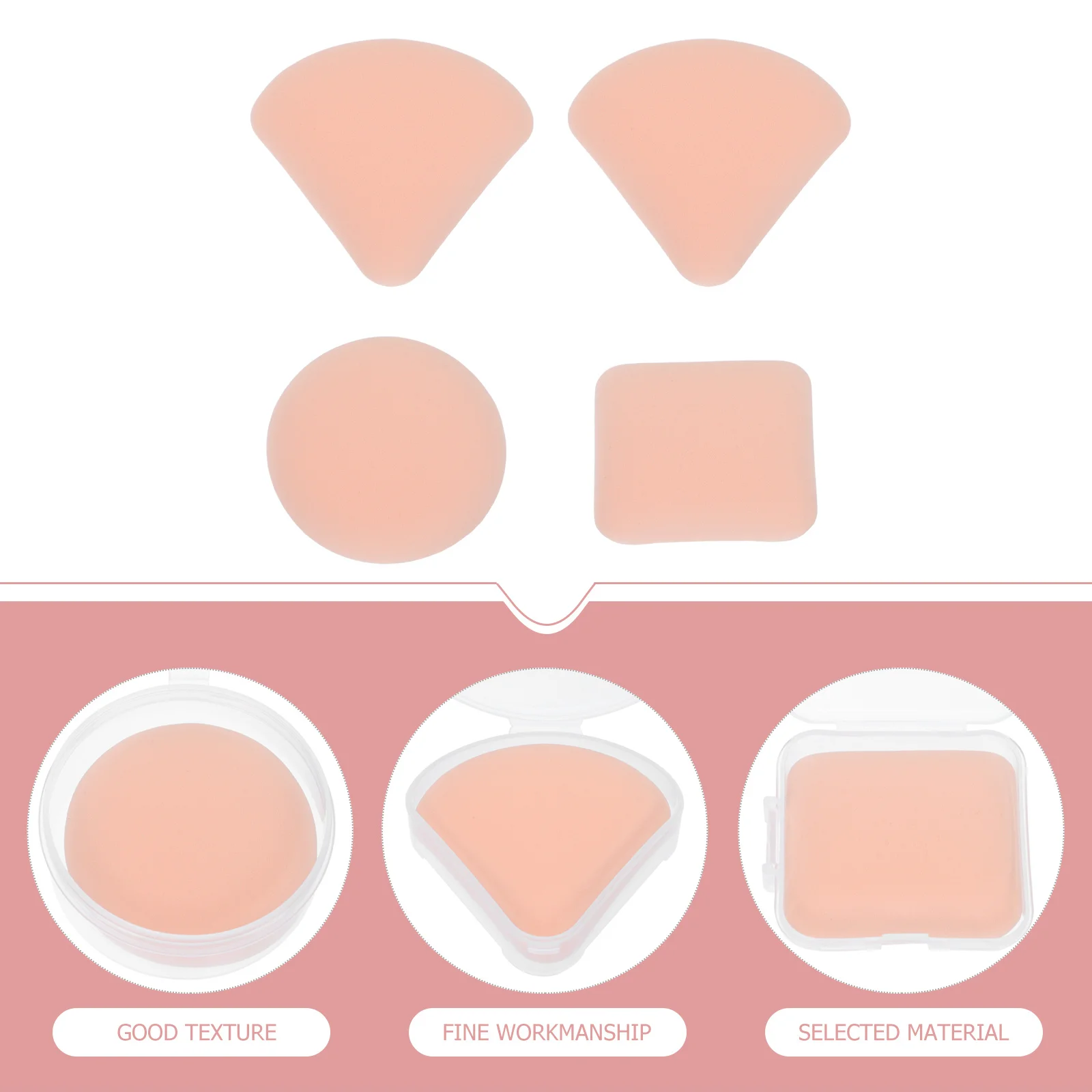 4 個メイクパフセット親水性再利用可能なソフトパウダーパッド旅行用ホーム美容ツールフェイススポンジガールメイクアップアクセサリー