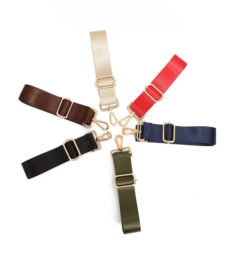 Fashion Black Nylon Shoulder Bag Strap Adjustable Replacement Detachable Belt for Women Men Messenger Bags Handle Handbag Belt