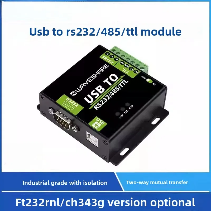 FT232 Industrial USB to RS232 RS485 TTL Converter Isolated Serial Communication Module