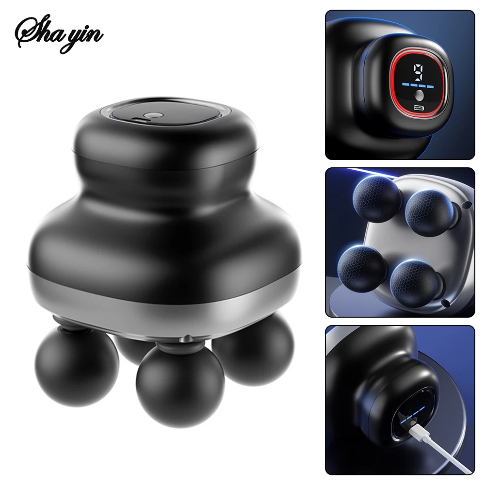 Tuhopeta Four-Head Electric Muscle Massager Gun Household Fully Automatic Mini Relaxation Tool for Muscle Fascia Care