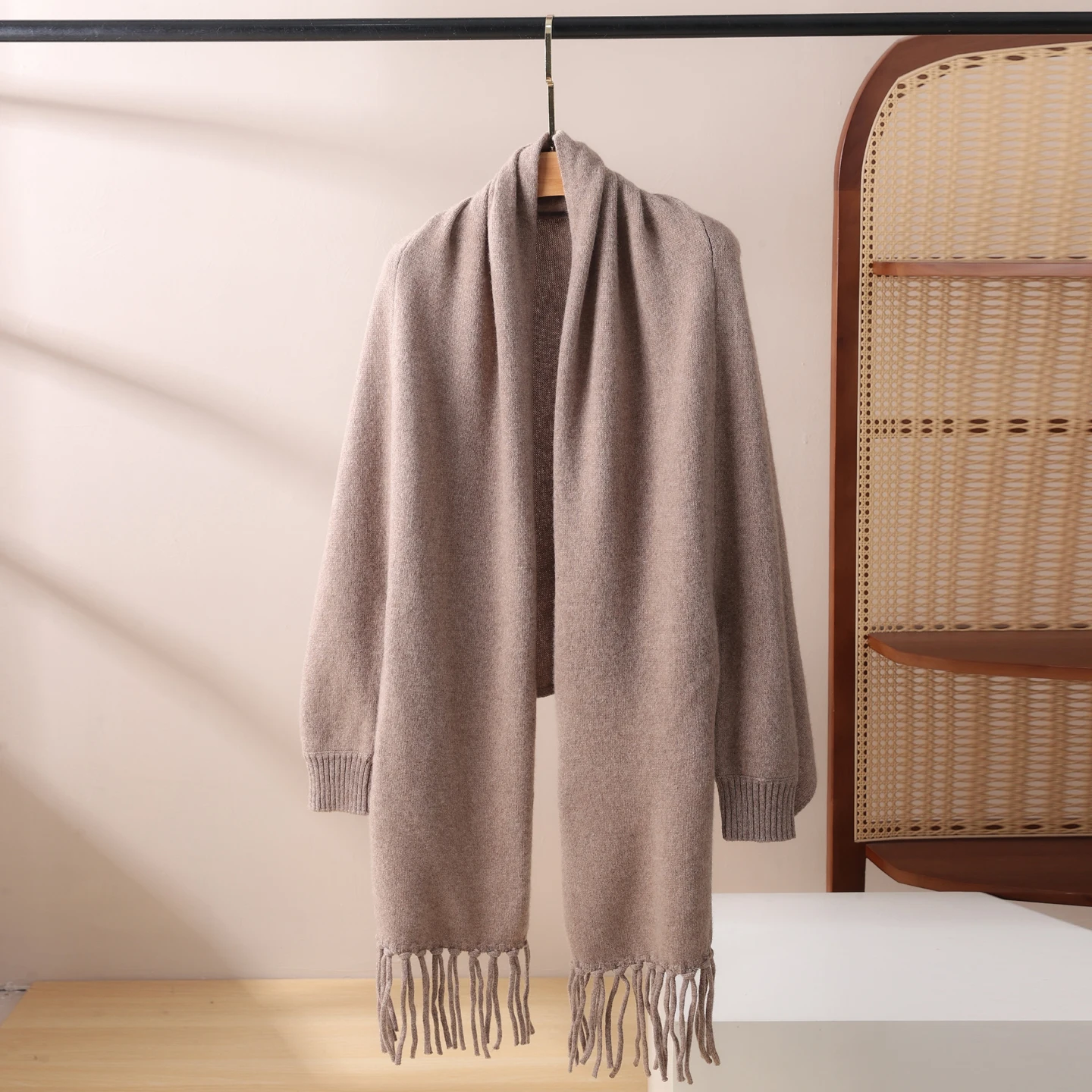 100-pure-wool-solid-tassels-long-sleeved-cardigan-woman-plush-knit-shawl-men-oversized-scarf-cape-winter-warm-shoulder-wraps