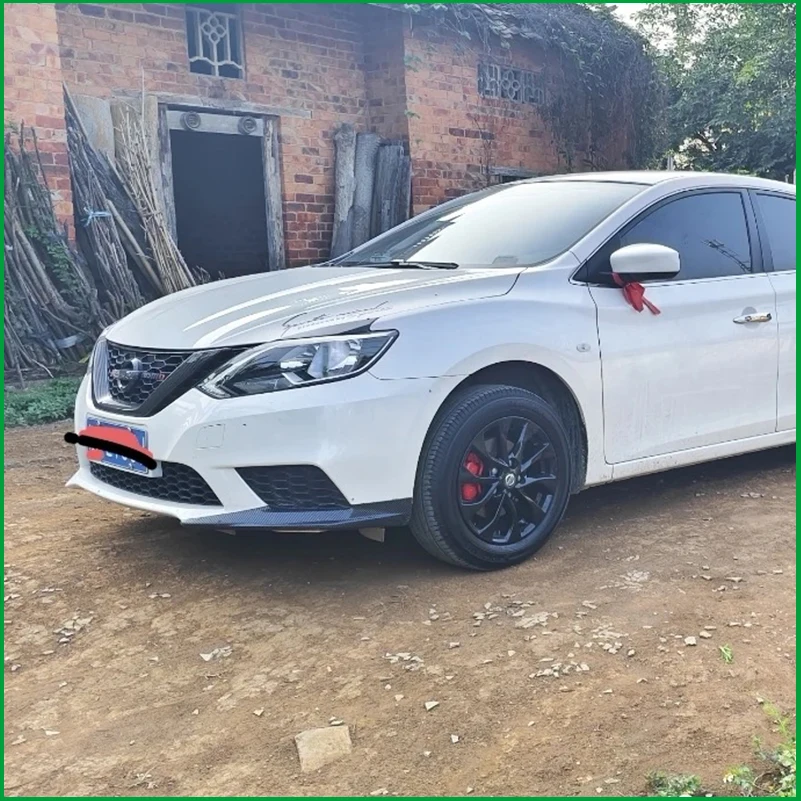For Nissan Sentra 2016-2019 Both Sides Front Bumper Protective Corners Diffuser Protector Lip Car Styling Auto Parts Accessories