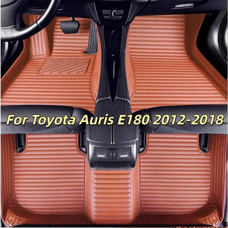 Car Floor Mats Carpet Rugs For Toyota Auris E180 2012-2018 Anti-slip Stylish Odorless Flame retardant Waterproof
