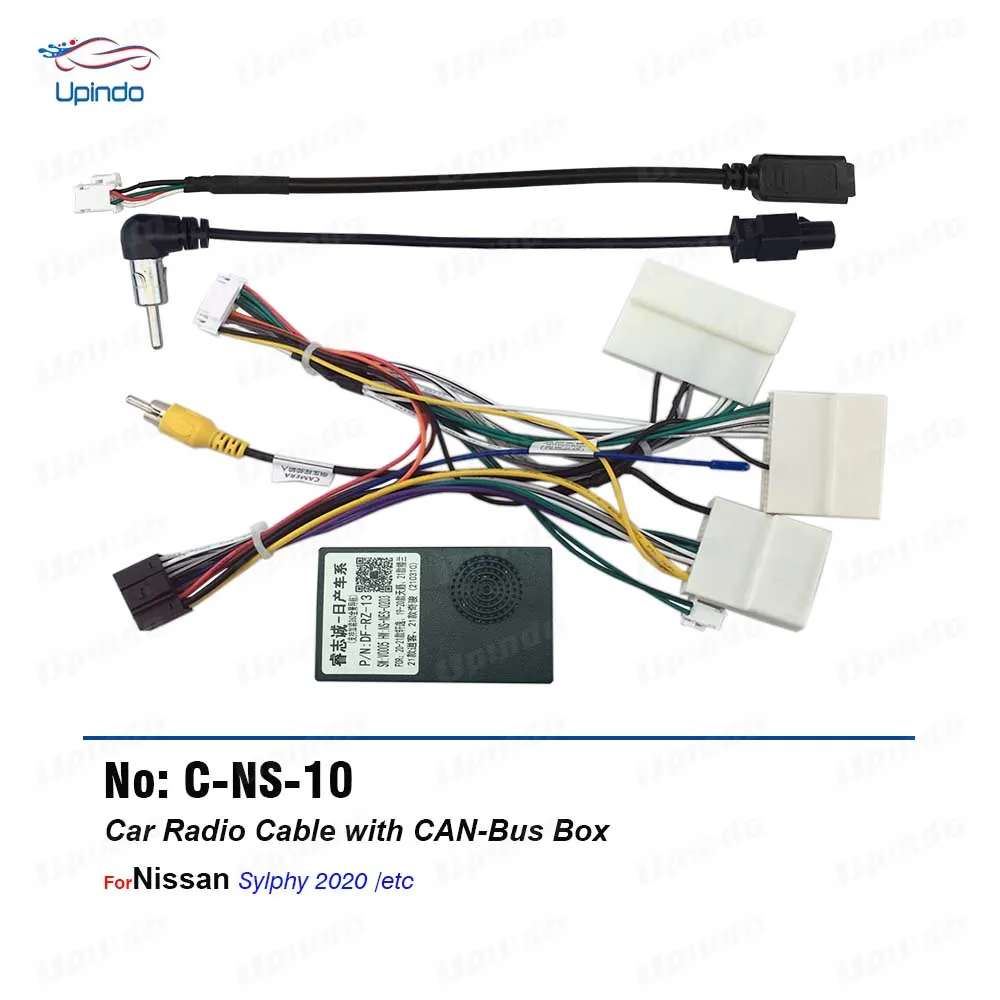 

Car Radio Android Head Unit 16 pin Power Connector Socket Cable with CANBus decoder adapter Wiring Harness For Nissan Sylphy