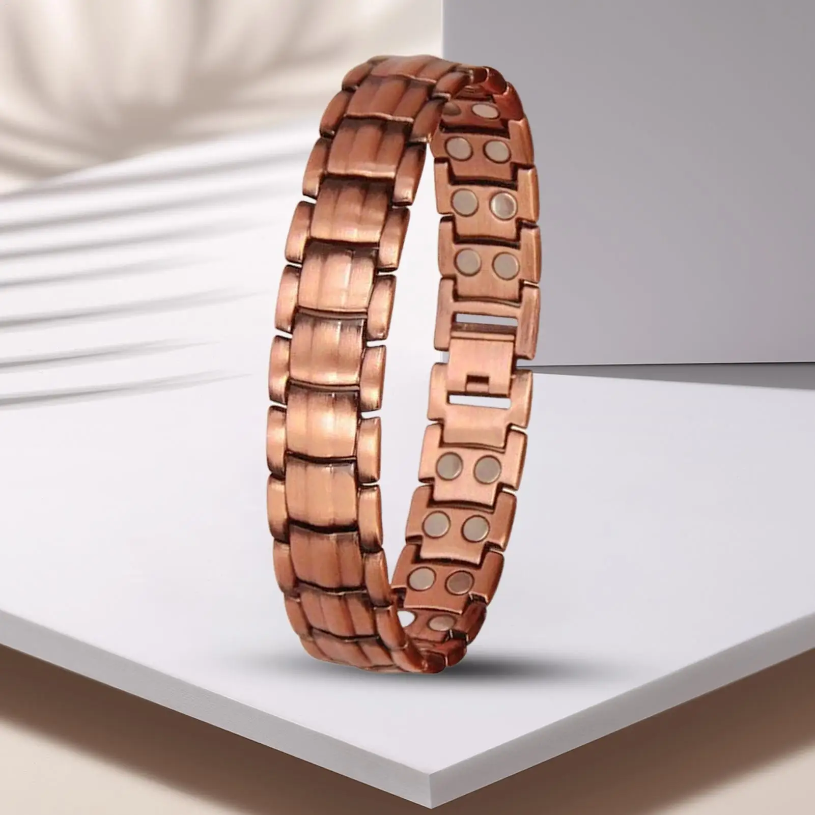 Magnetic Therapy Bracelet Pure Copper Jewelry Bracelet Pain Relief Health Energy Jewelry Bracelets for Running Sports Gym
