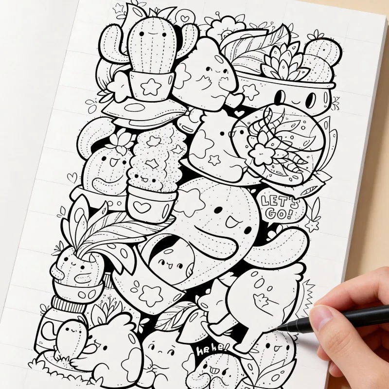 A Decompression and Fun Coloring Graffiti Art Book 21 Vivid and Funny Patterns Suitable for Teenagers and Adults As Art Gifts