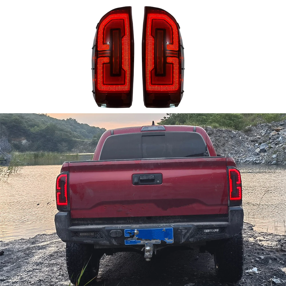 

Exterior Led Lamps Rear Lights With Turn Signal Reverse Brake Lights For Toyota Tacoma 2016-2020 Pickup Car Modified Taillight