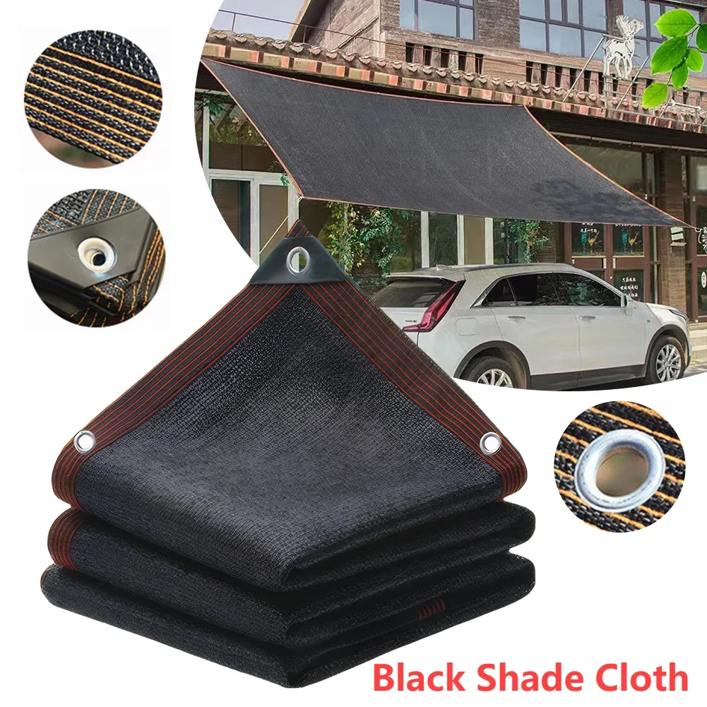 50% Черный Солнцезащитный Брезент, Водонепроницаемая Утолщенная Сетка Для Затенения С Втулками 50% Черный Солнцезащитный Брезент, Водонепроницаемая Утолщенная Сетка Для Затенения С Втулками
