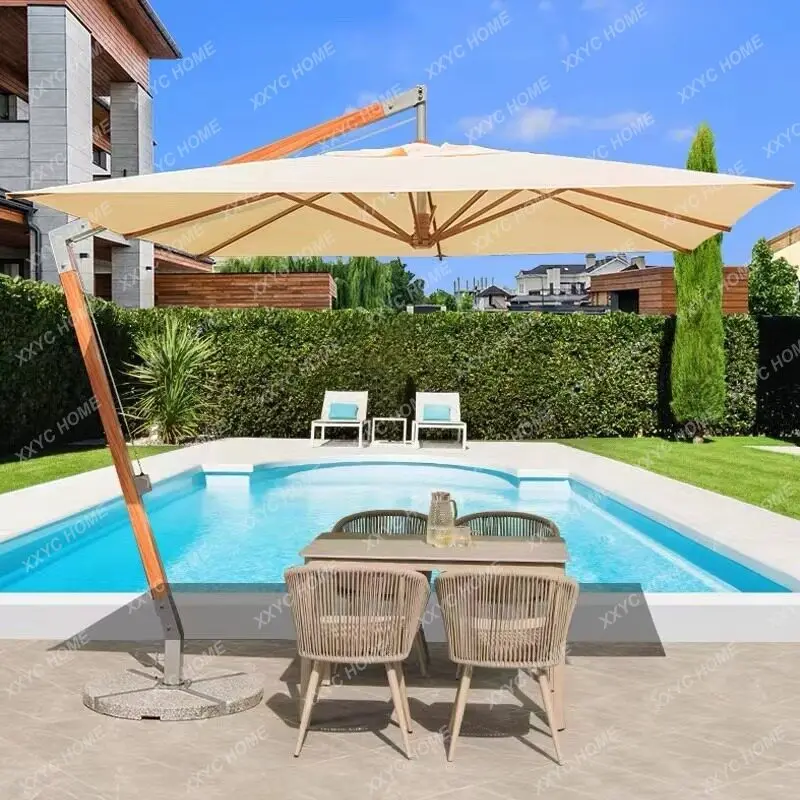 Outdoor roman umbrella cafe milk tea shop swimming pool open-air balcony hotel house casual outdoor large parasol