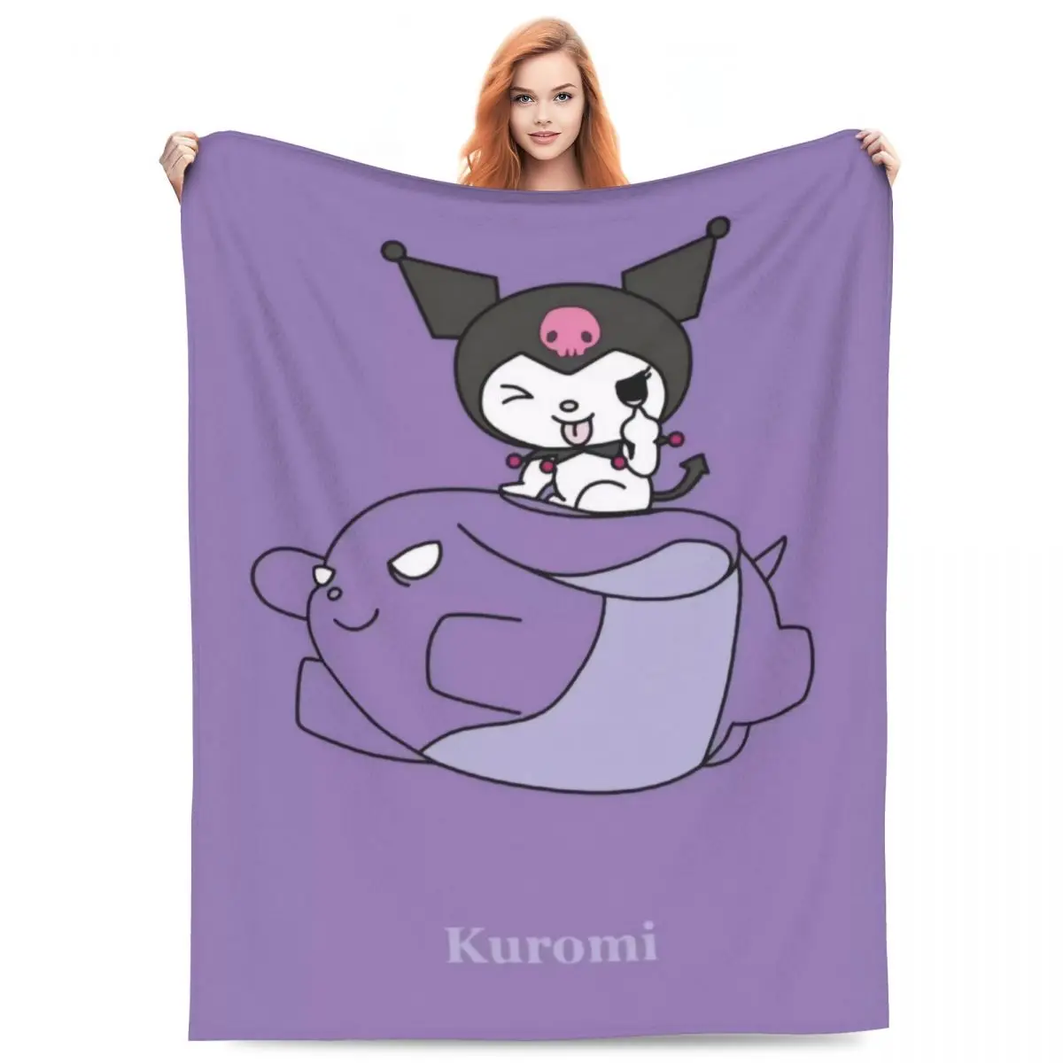 بطانية كورومي وباكو بنمط دافئ من القطيفة لغطاء السرير المفرش المزخرف الخارجي من الفلانيل #1