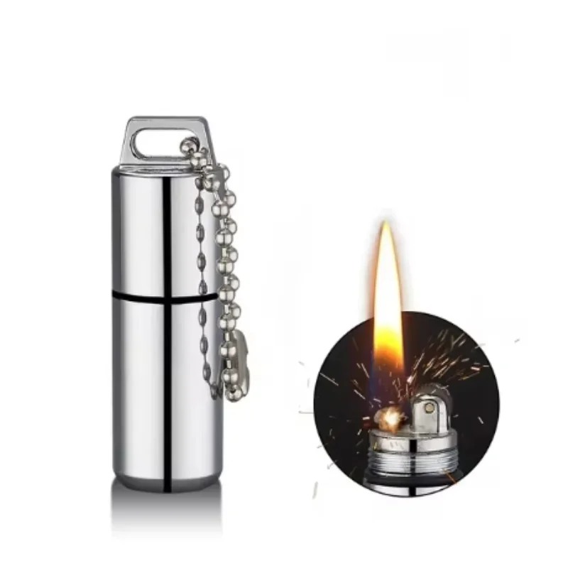 Retro Metal Grinding Wheel Tang Grass Retro Flint Kerosene Lighter Flame Gasoline Cigarette Cool Lighter Creative Gadgets