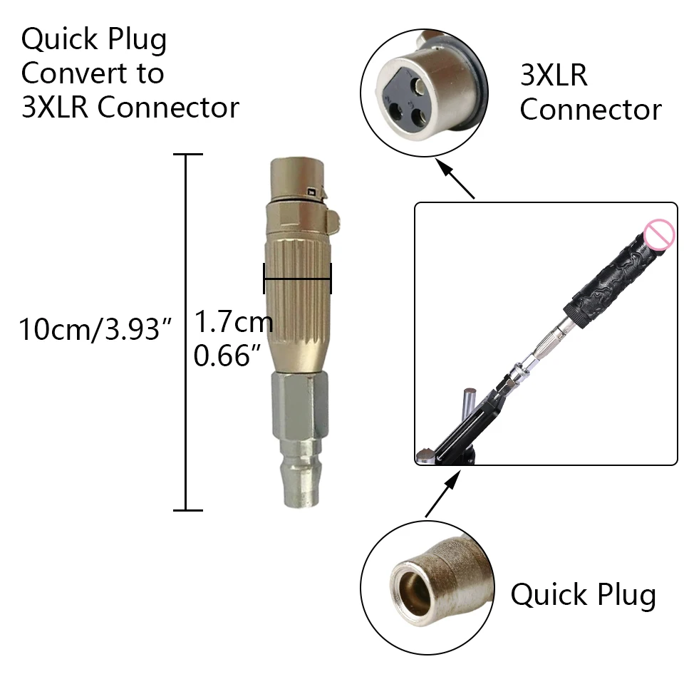 ROUGH BEAST Adapter for Sex Machine Interface Quick Plug Convert to 3XLR Connector Masturbation Machine Accessories Tool