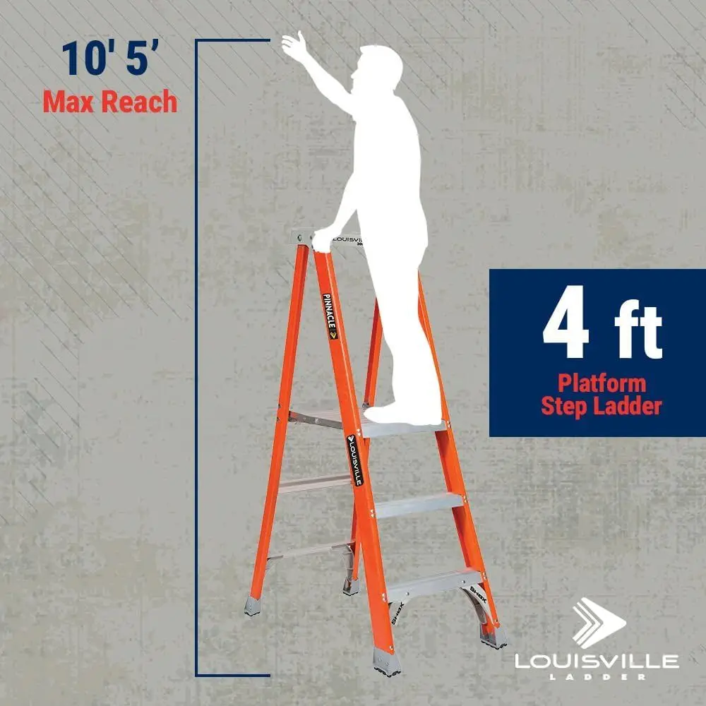 4-Foot Fiberglass Step Ladder, 300 lbs Capacity, Type IA, FXP1704