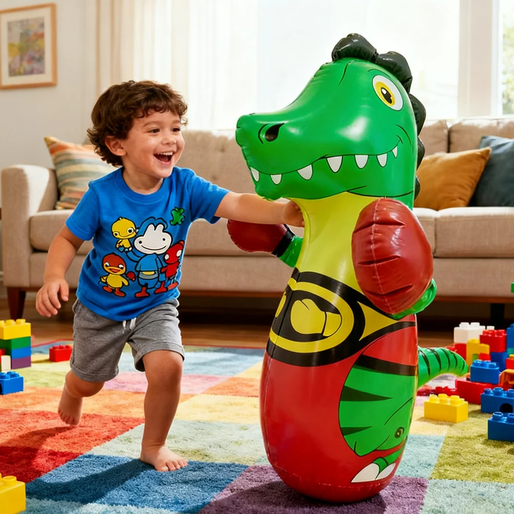 Parent Child Toys Inflatable Dinosaur Tumbler Boxing Punching Bag Boys Sport Games Toys Indoor Outdoor Toy kid Birthday Gift