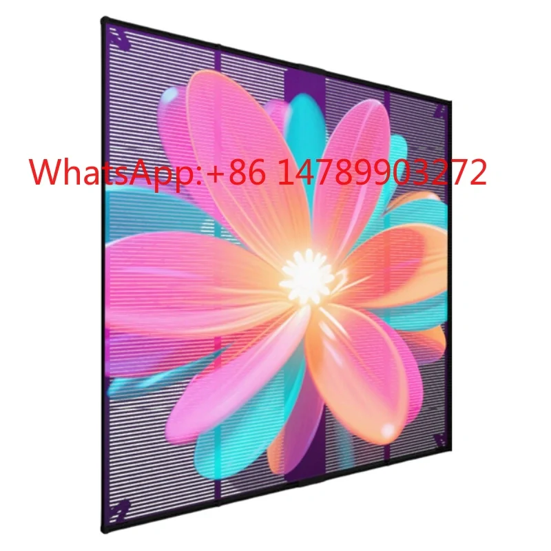 

Grid Transparent LED Screen Ultra Light Low Power High Permeability Bendable Subway Indoor Advertising Display