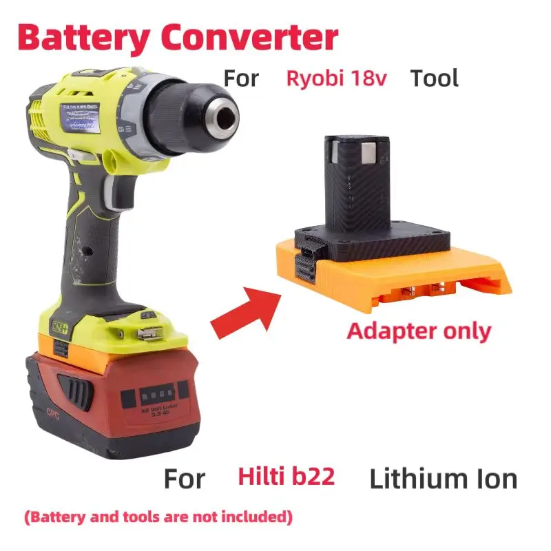 For Hilti  Ryobi  Adapter For Hilti 22v Li-ion Battery To  Ryobi 18v Tool Adapters Converter(Not Include Tools And Battery)