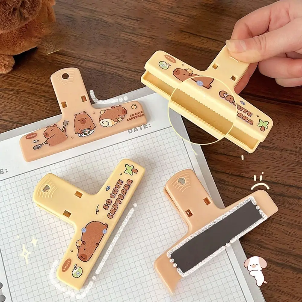 Fixed Clip Kawaii Capybara Storage Folder Portable Creative Cartoon File Folder Multifunction Multi-purpose Documents Clip Note