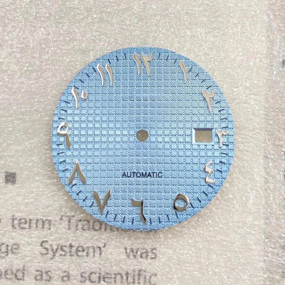 オークの文字盤,北欧スタイルの時計アクセサリー,発光なし,nh35 s,31.8mm