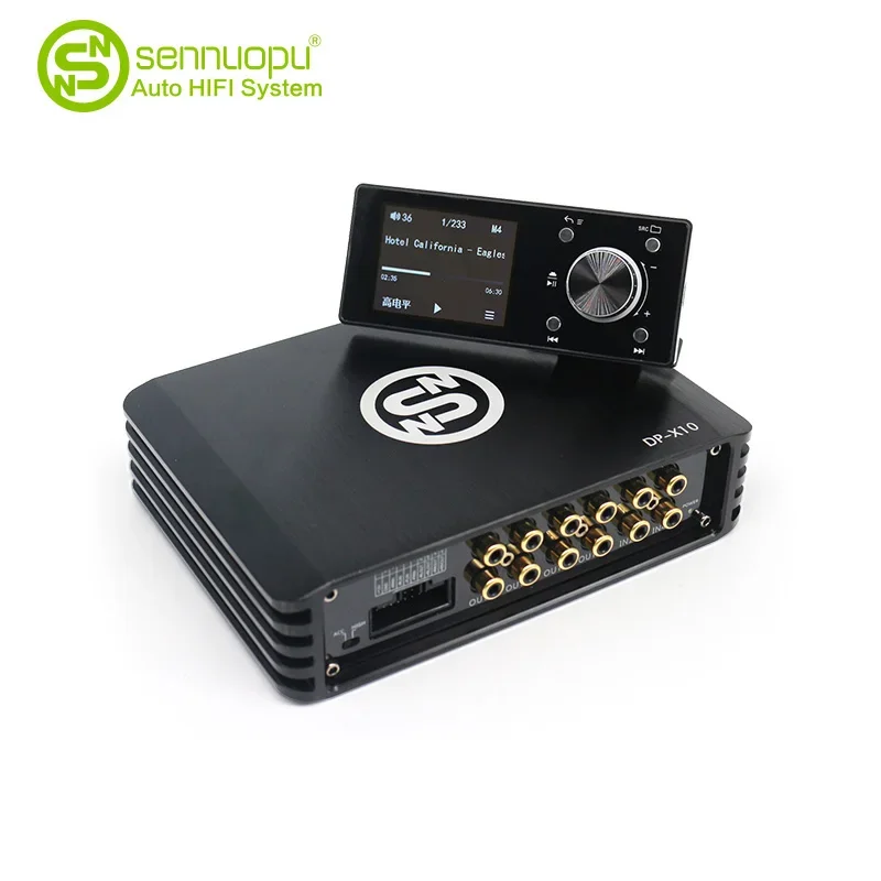 OEM Sennuopu Audio Car Power DSP Processor 4 Channel Audio Car Amplifiers Car Stereo Equalizers Universal Aluminium Alloy Black