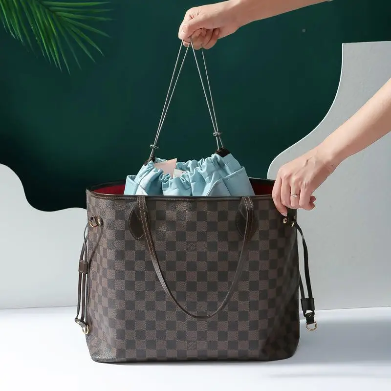 Luxury Nylon Sub-Bag Organizer for Makeup And Toiletries Medium Tote Inner Bag for Classification And Arrangement