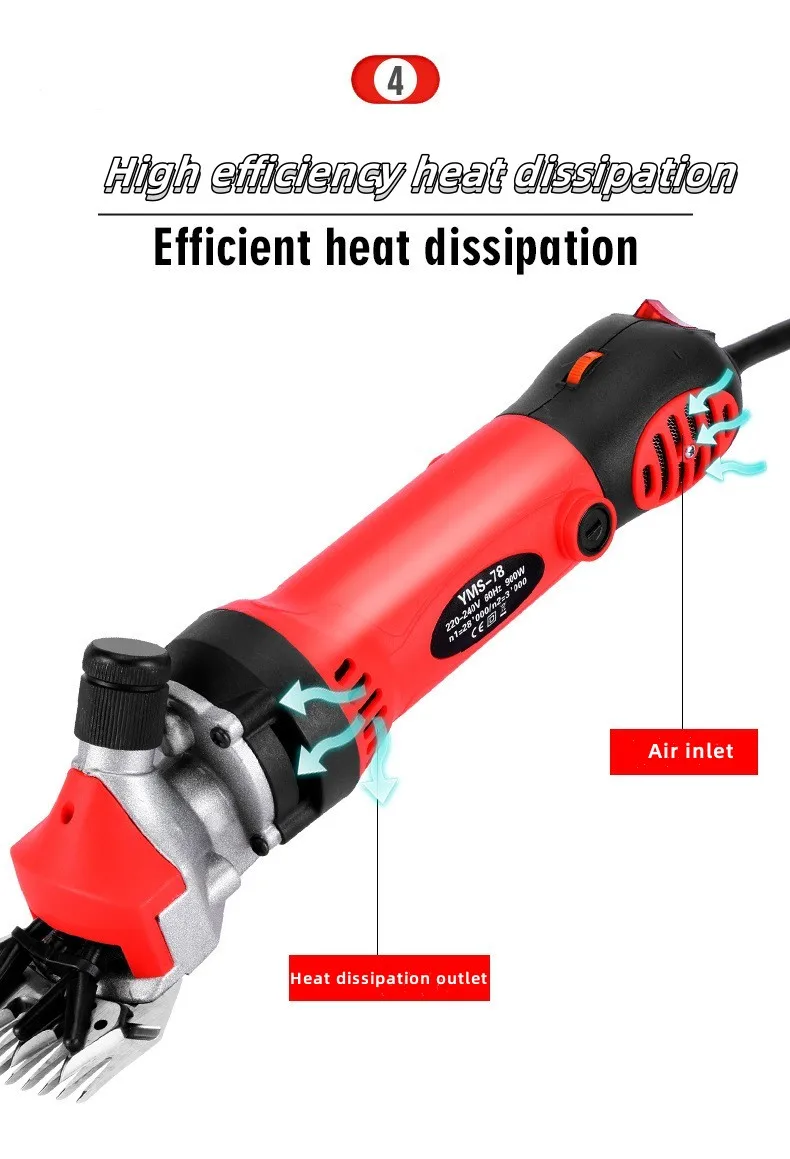 Automatic Sheep Wool Scissors Electric Goat Hair Trimmer Cutting Adjustable Speed Veterinary Hair Cut Machines