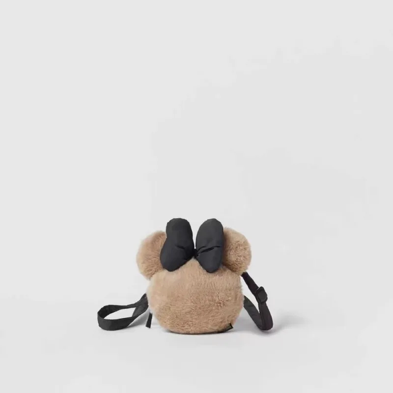 

Disney Cartoon Bag Mickey Minnie Modeling Cute Plush Shoulder Children's Mini Small Round Bag Fur Bag Female Cute Wallet