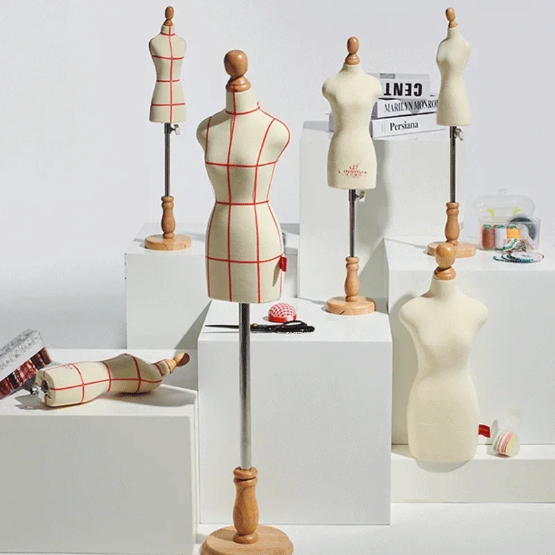 

Mini Figure DIY Mannequins Props Student Teaching Sewing Mannequin for Women's Clothing Display Stand Small Desk-Sized Mannequin