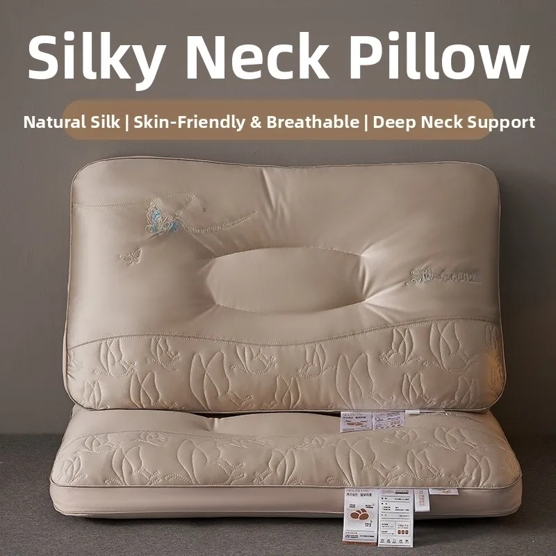 

Water Light Silk Ne Support Pillow Hotel Quali Full Head Pillow Core Adult Home Use Deep Sp Pillow Pair Available