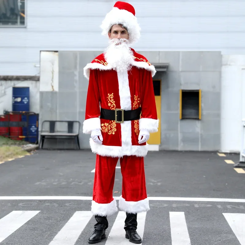 

FC6Big and Tall Christmas Costumes Men Fancy Christmas Costume Easy to Put on and Take off Suitable for Xmas Celebration P@FC8！