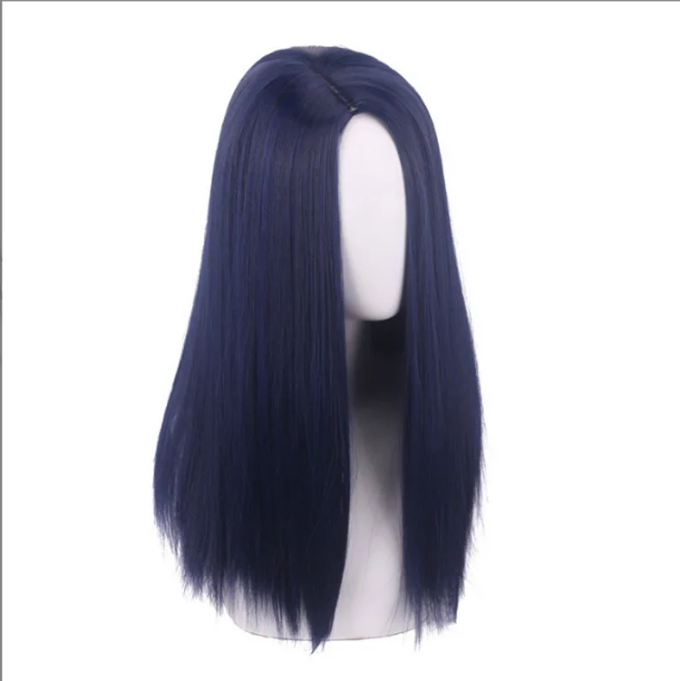 Arcane Caitlyn Cosplay Wig Anime Dark Blue Long Straight Heat Resistant Synthetic Hair The Sheriff of Piltover Wigs