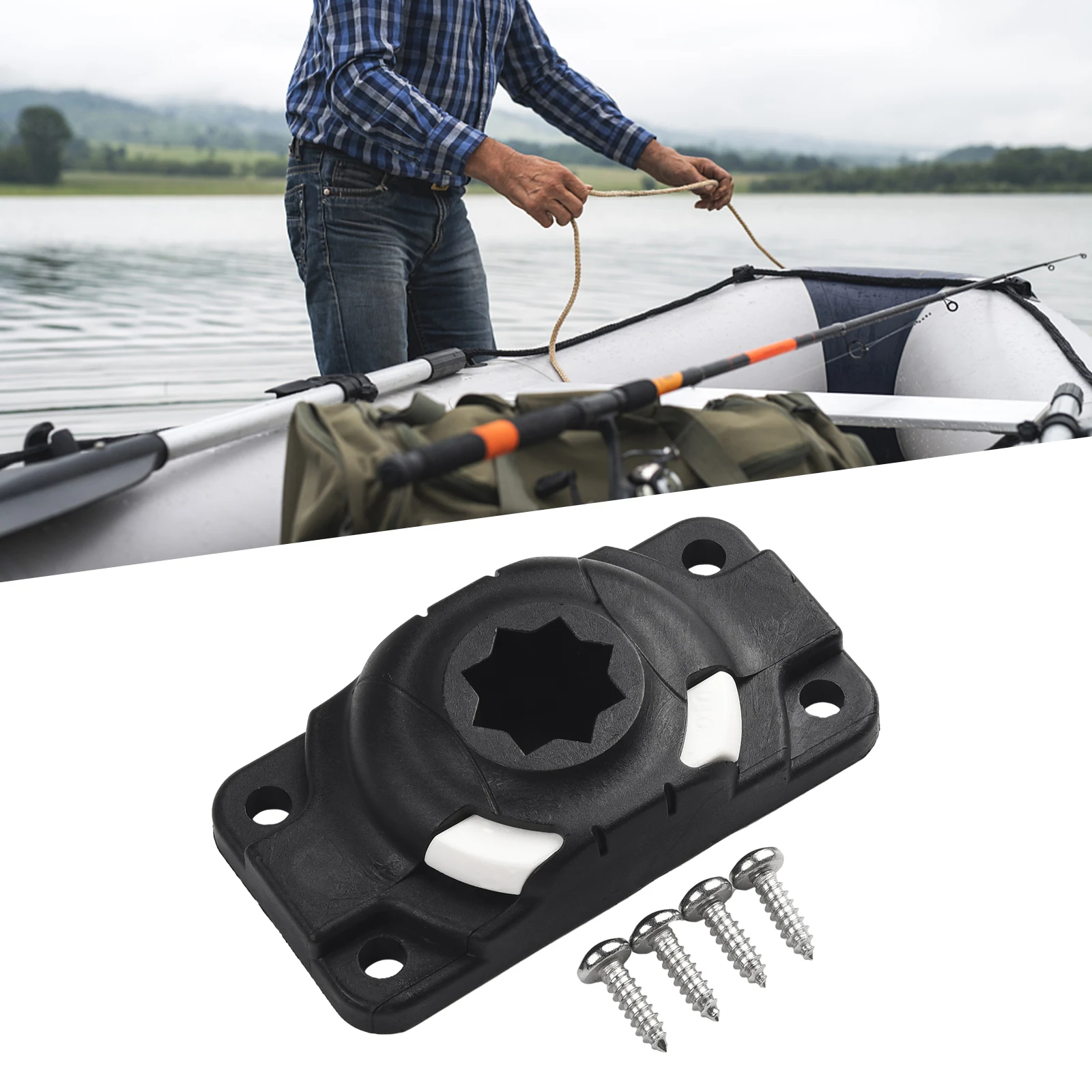 

High Quality Practical Office Garden Rod Holder Replacement About 60g Functional Parts Plastic With Screw 1 Set