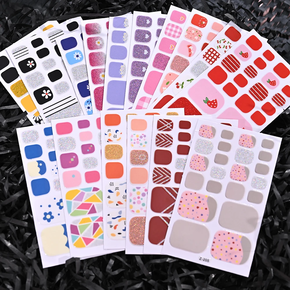5/10 szt. Mieszane Losowe Naklejki na Paznokcie u Stóp z Pełnym Pokryciem, Motyw Dopamina, Samoprzylepne, Bez Potrzeby Pieczenia