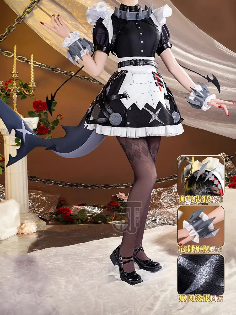 

Game Zenless Zone Zero Ellen Joe Cosplay Costume Women Maid Dress Halloween Carnival Uniforms Anime Clothing Party Suit