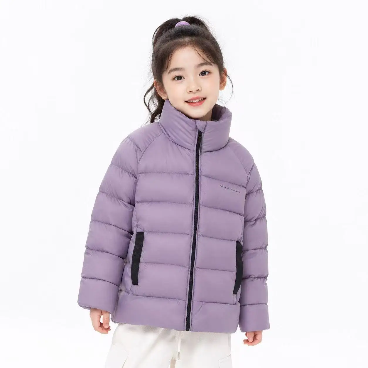 Children's Down Jacket Autumn/Winter' Lightweight Stand up Down Jacket Boys' and Girls Duck Down Warm Jacket