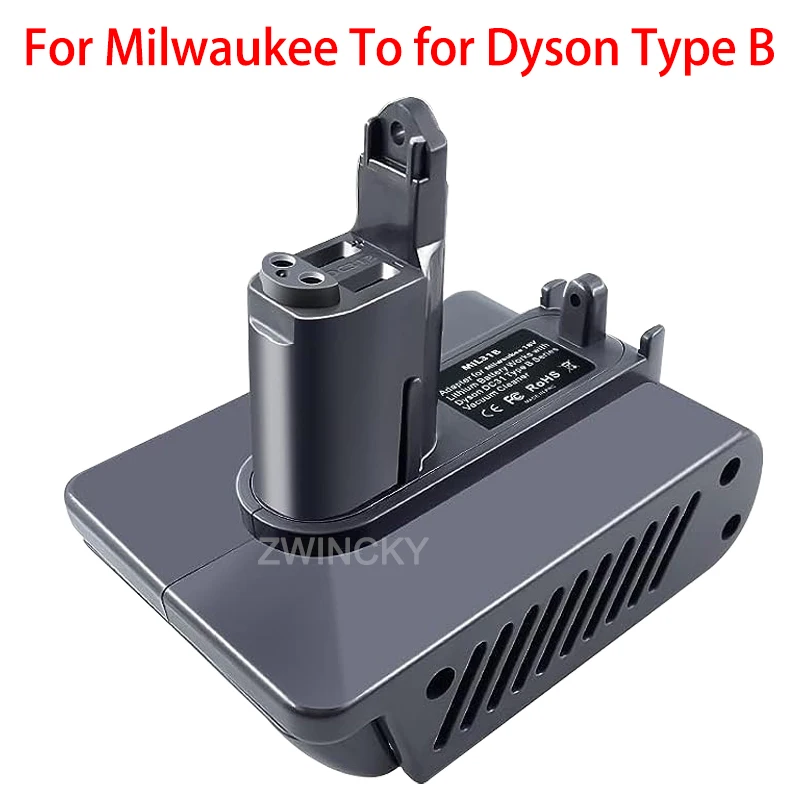 Batterieadapter für Dyson Typ A / Typ B DC31 DC35 DC44 Tierstaubsauger für Makita/Dewal/Milwaukee 18V Li-Ionen-Akku
