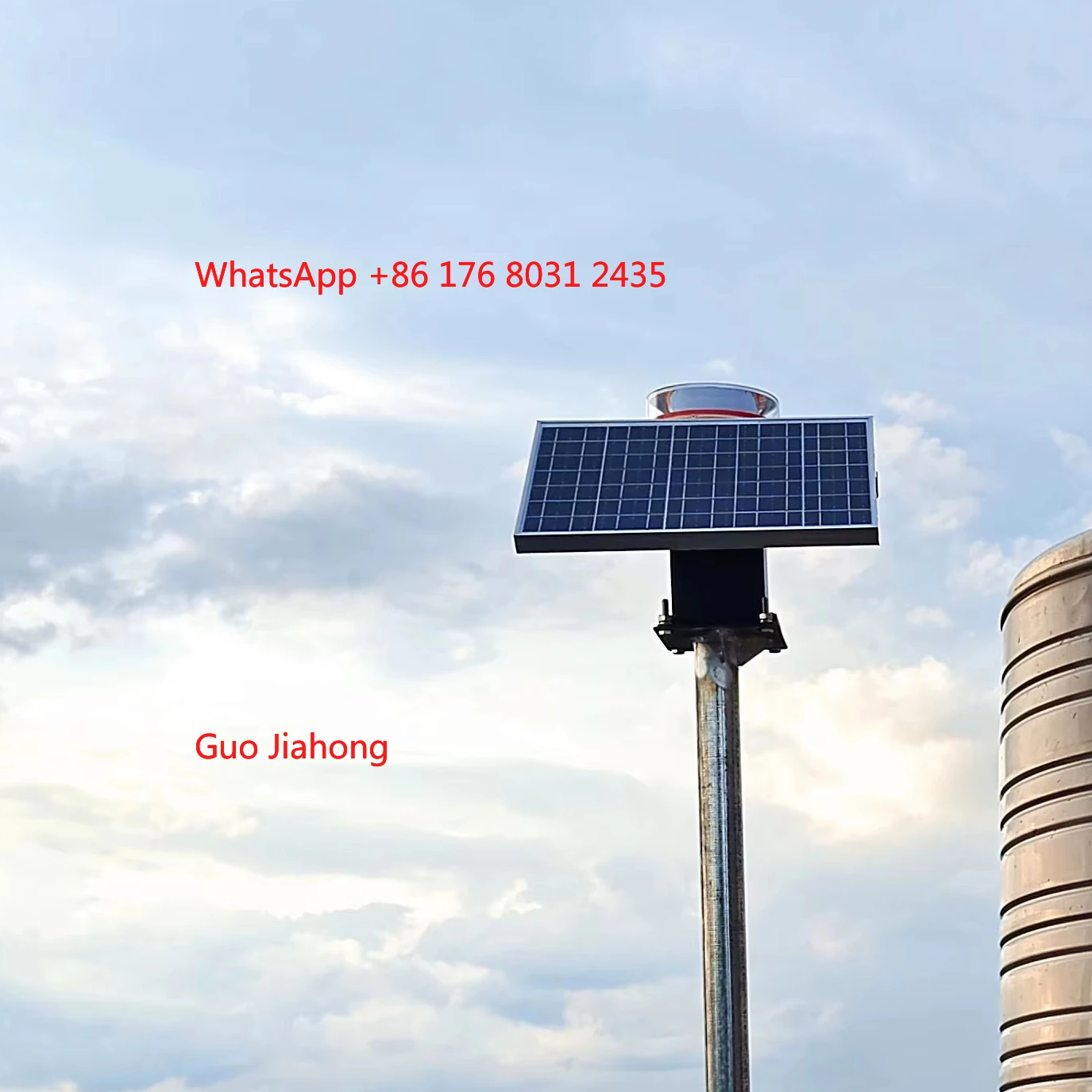 

Relile Solar Obstruction Lighting for Aviation Safety Photocell-Based Low-Intensity Red Beacon Warning Light