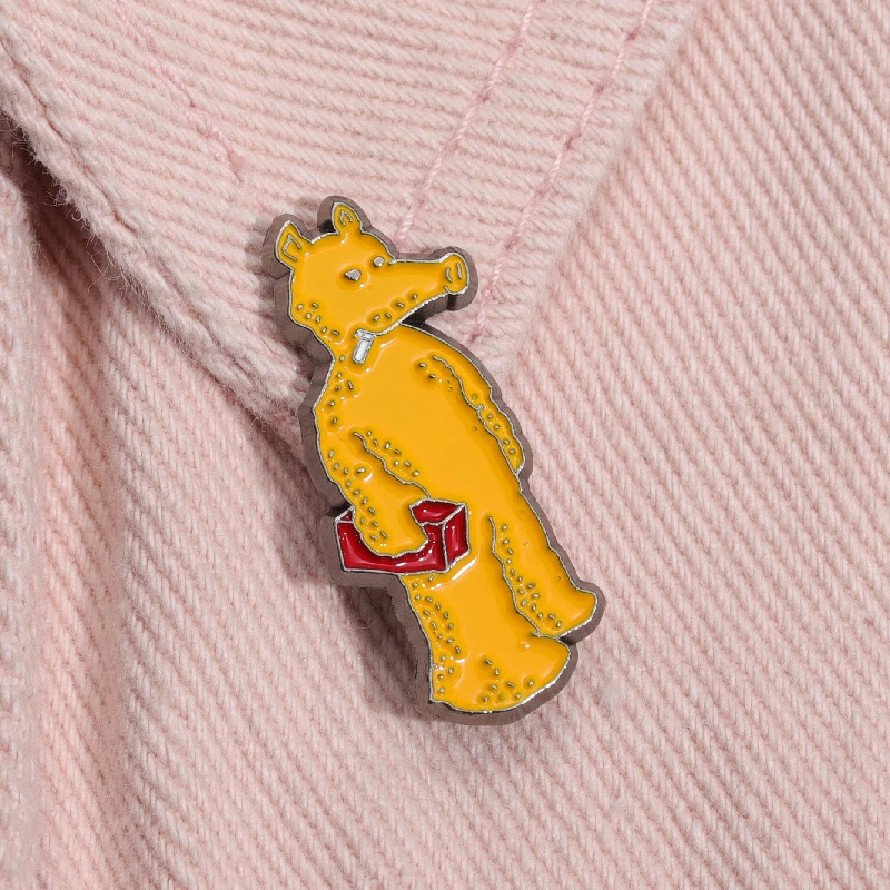 Cartoon Ant Eater Enamel Pin Rap Music Theme Metal Brooch Badge Clothing Bag Pin Accessories Pin Medal Hip Hop Jewelry