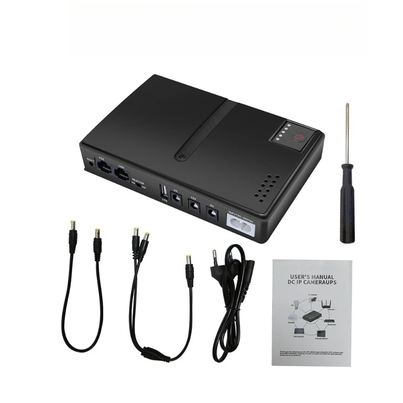 

Large capacity multi-purpose mini portable UPS backup DC power adapter, suitable for WiFi, routers
