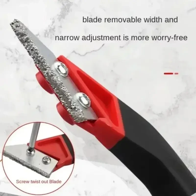 

Angled-Design Tile Grout Remover Plastic Handle Dry Cement Grout Removal Tool Broken Particle Chip Gap Cleaning Tool Wall Tiles