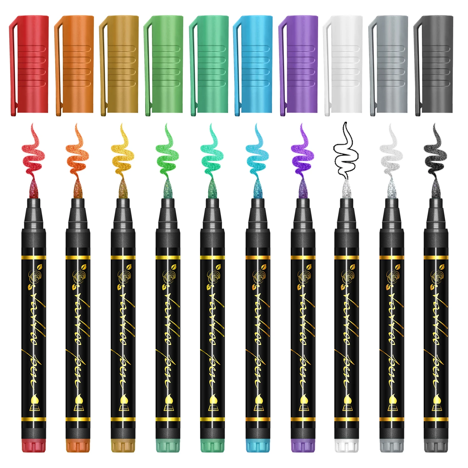 Marcadores Corporales Temporales De Doble Punta – Set De 10 Rotuladores Lavables Para Piel, Ideal Para Halloween Y Fiestas