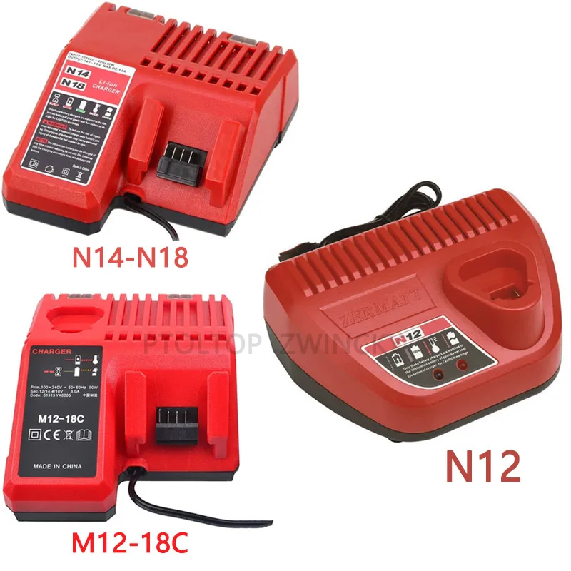 High Quality M12 & M18 Rapid Replacement Charger M12-18Fc 12V&18V Xc Lithium Ion Charger For Milwaukee Xc Battery Charger EU/US