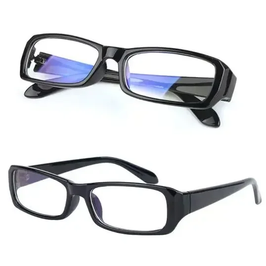Game Cosplay Glasses Black Eyeglass Frame Retro Protection Eye Flat Mirror Eyewear Unisex Fashion Accessories Prop