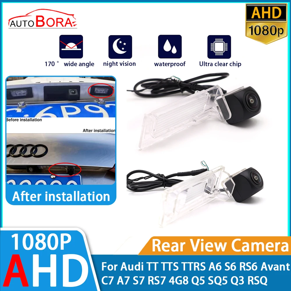 

Reverse Parking Car Rear View Camera AHD 1080P Night Vision for Audi TT TTS TTRS A6 S6 RS6 Avant C7 A7 S7 RS7 4G8 Q5 SQ5 Q3 RSQ