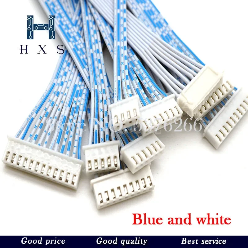 10PCS JST XH2.54 XH 2.54mm Single/Double Head Wire Cable Connector 2P/3/4/5/6/7/8/9/10P12 Pin Pitch Red Blue Male Female Plug