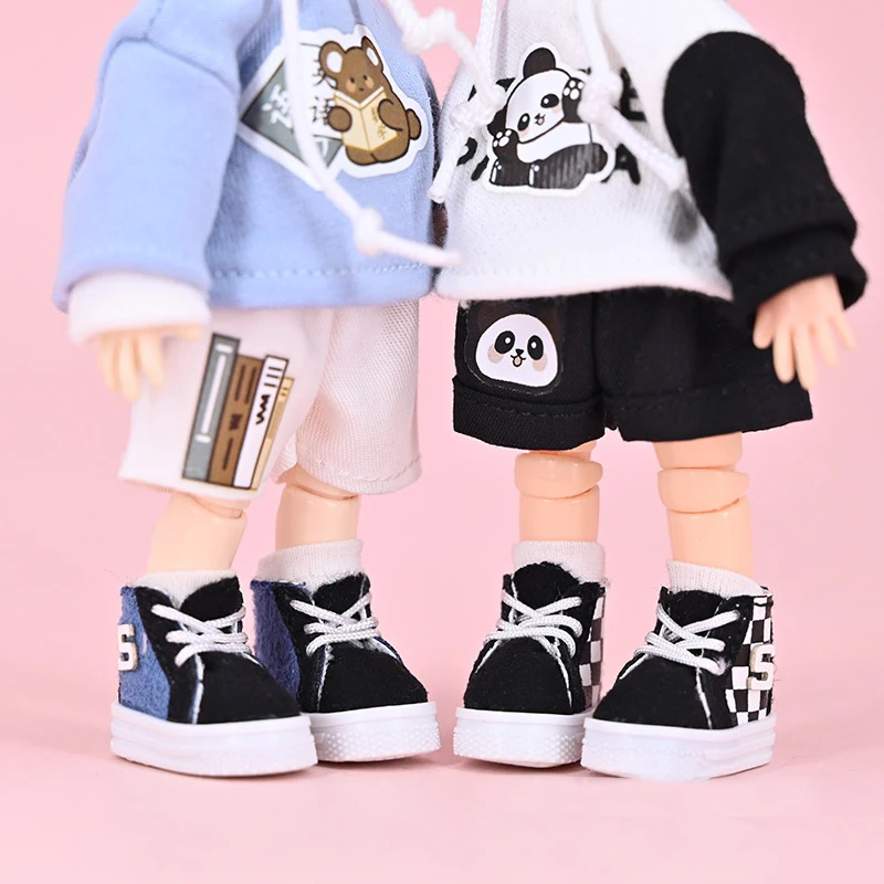 New Ob11 Doll High-Tops Canvas Shoes Ob11 Doll Shoes With Shoelace For Ymy Ddf Body9 1/12 Bjd Gsc Bjd Doll