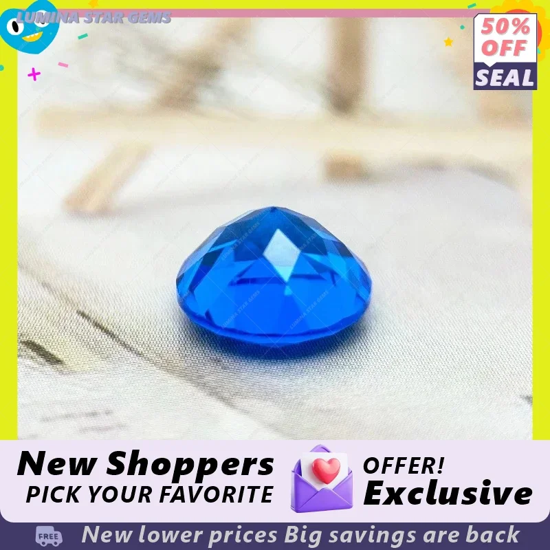 

A+TRound Cut Lab Grown Cobalt Spinel Synthetic Gemstone For Diy Jewelry Making Selectable Certificate
