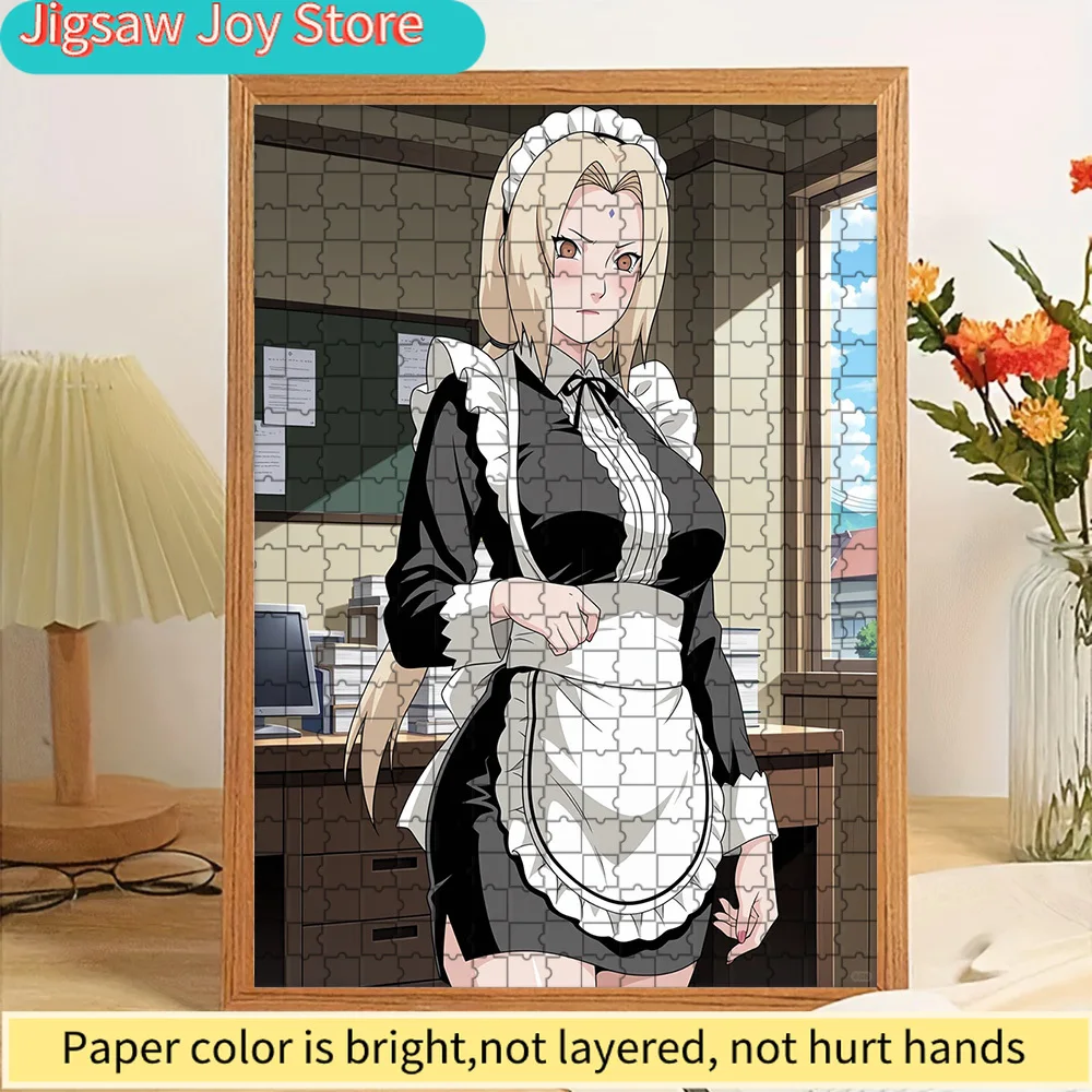 

Аниме-пазл с изображением Наруто и Цунаде в очаровательных костюмах горничных, сцена из офиса, премиум-качество, яркий принт высокой четкости, гладкая поверхность без заусенцев.